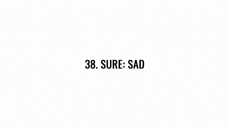 38. Sure: Sad