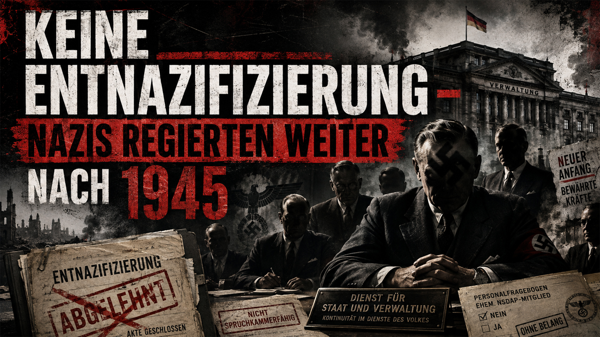 KEINE ENTNAZIFIZIERUNG – NAZIS REGIERTEN WEITER NACH 1945